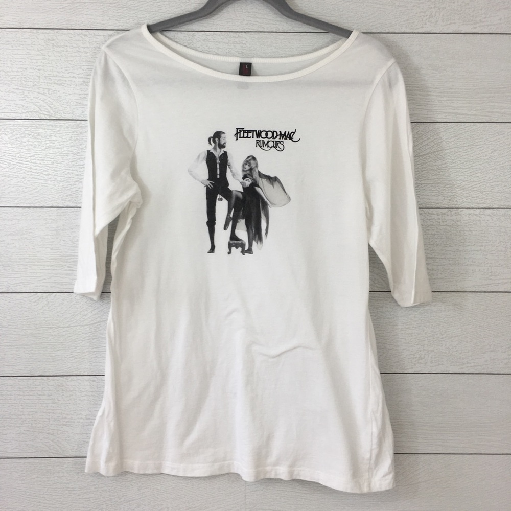 White Graphic Women's Top